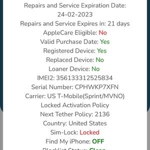 3 weeks old 128GB box and everything in box T-Moble